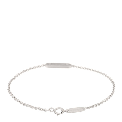 Tiffany 18K White Gold Diamond Tag Chain Bracelet 2 of 4