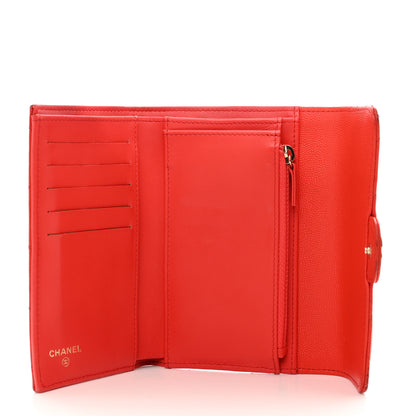 Chanel Caviar Quilted Medium Flap Wallet Red 5 of 14