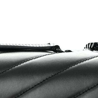 Saint Laurent Calfskin Y Quilted Monogram Monochrome Medium Loulou Chain Satchel Black 12 of 13