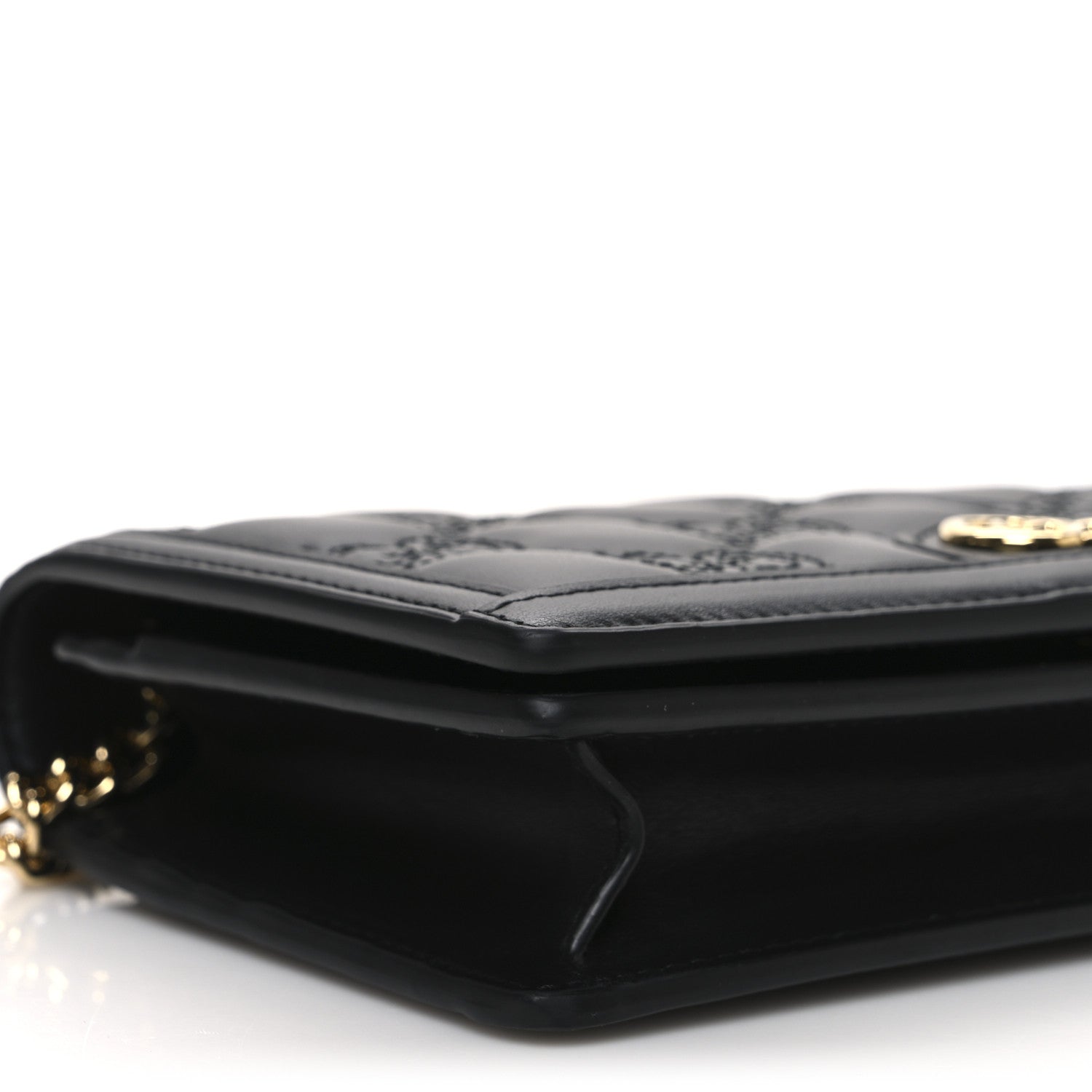 Gucci Calfskin GG Matelasse Chain Wallet Black 8 of 9