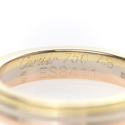 Cartier 18K Pink White Yellow Gold 3.5mm Vendome Louis Cartier Wedding Band Ring 48 4.5 4 of 4