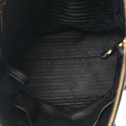Prada Vitello Daino Tote Black 4 of 9