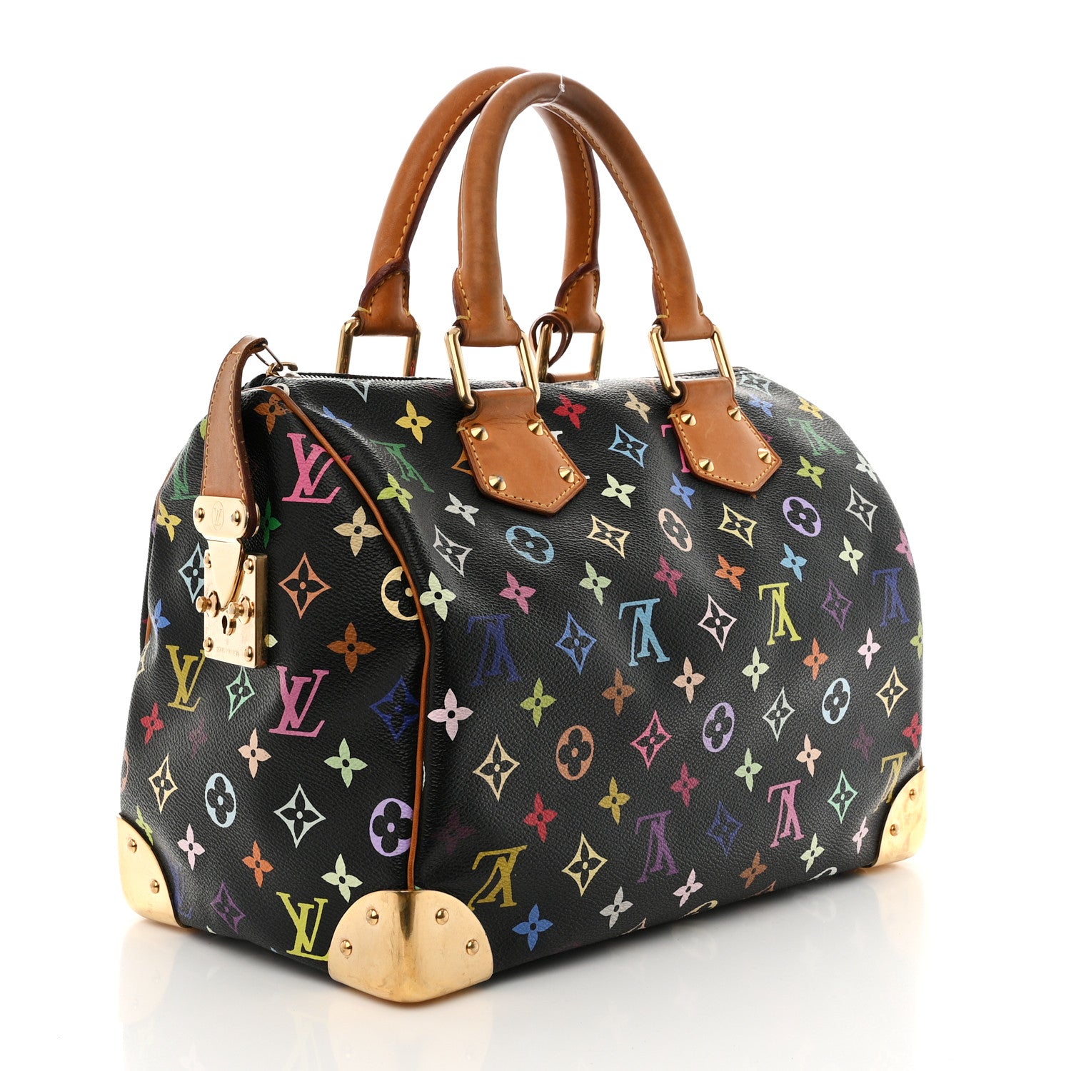Louis Vuitton Monogram Multicolor Speedy 30 Black 3 of 9