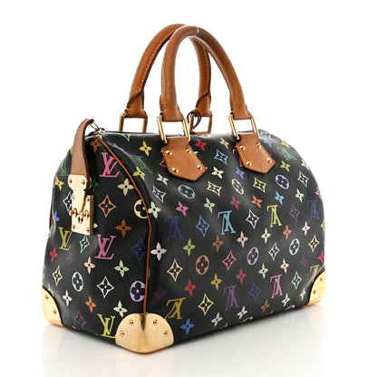 Louis Vuitton Monogram Multicolor Speedy 30 Black 3 of 9