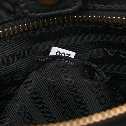 Prada Tessuto Nylon Calfskin Tote Black 7 of 13