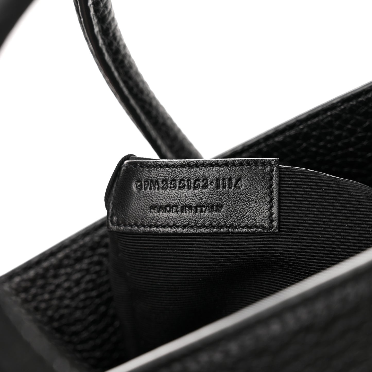 Grained Calfskin Small Sac De Jour Black
