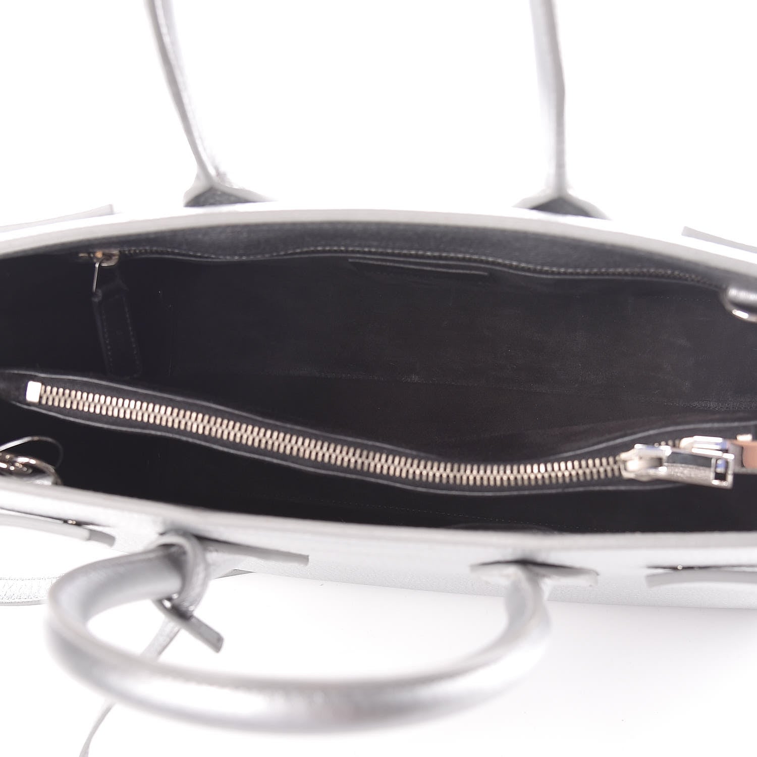 Saint Laurent Metallic Calfskin Small Sac De Jour Silver 5 of 9