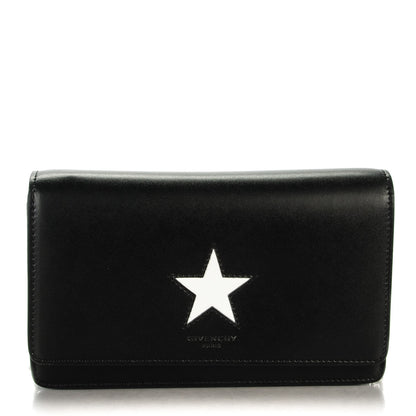 Givenchy Calfskin Star Pandora Chain Wallet Black 1 of 8