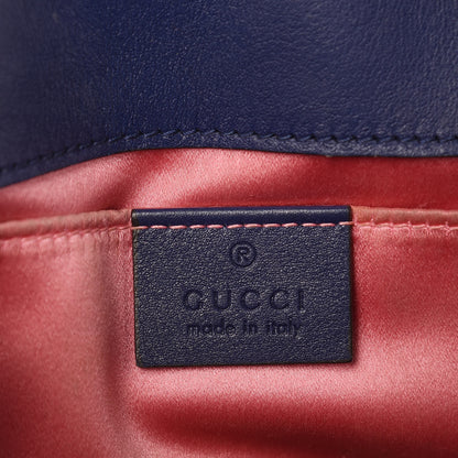Gucci Velvet Matelasse Mini GG Marmont Shoulder Bag Cobalt Blue 7 of 12