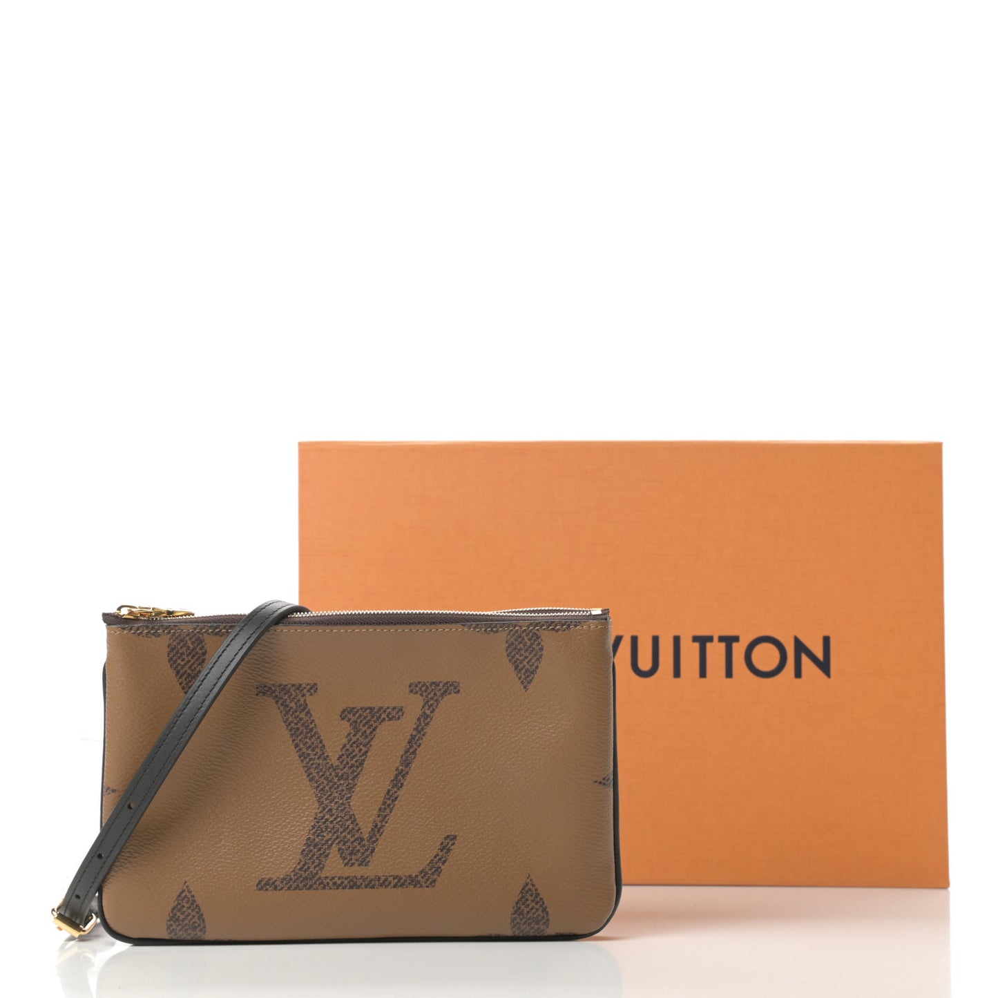 Reverse Monogram Giant Double Zip Pochette