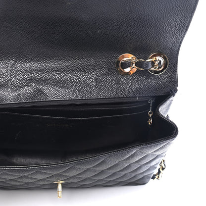 Chanel Caviar Quilted Jumbo Single Flap Black 4 of 4