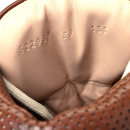 Gucci X SEGA Suede Calfskin GG Monogram Womens Flashtrek High-Top Sneakers 39 New Cuir Beige Ruggine 8 of 8