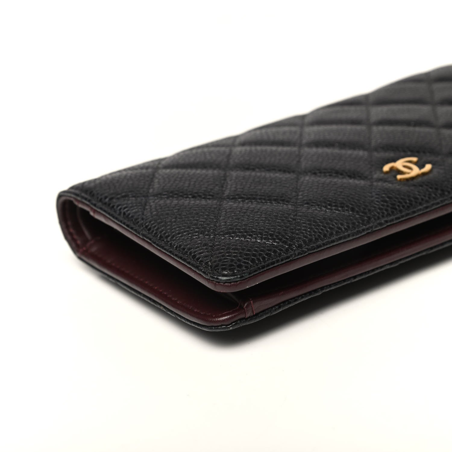 Chanel Caviar Quilted Yen Wallet Black 8 of 9