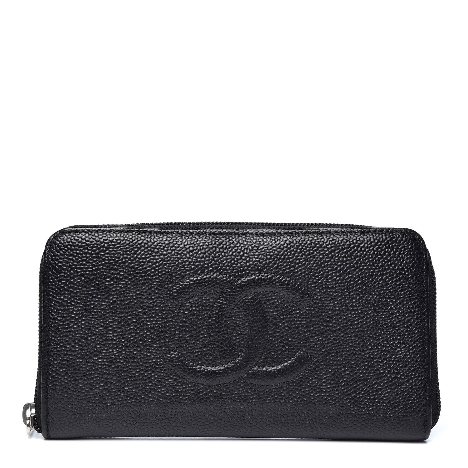 Chanel Caviar Large Timeless CC Zip Around Wallet Black 1 of 12