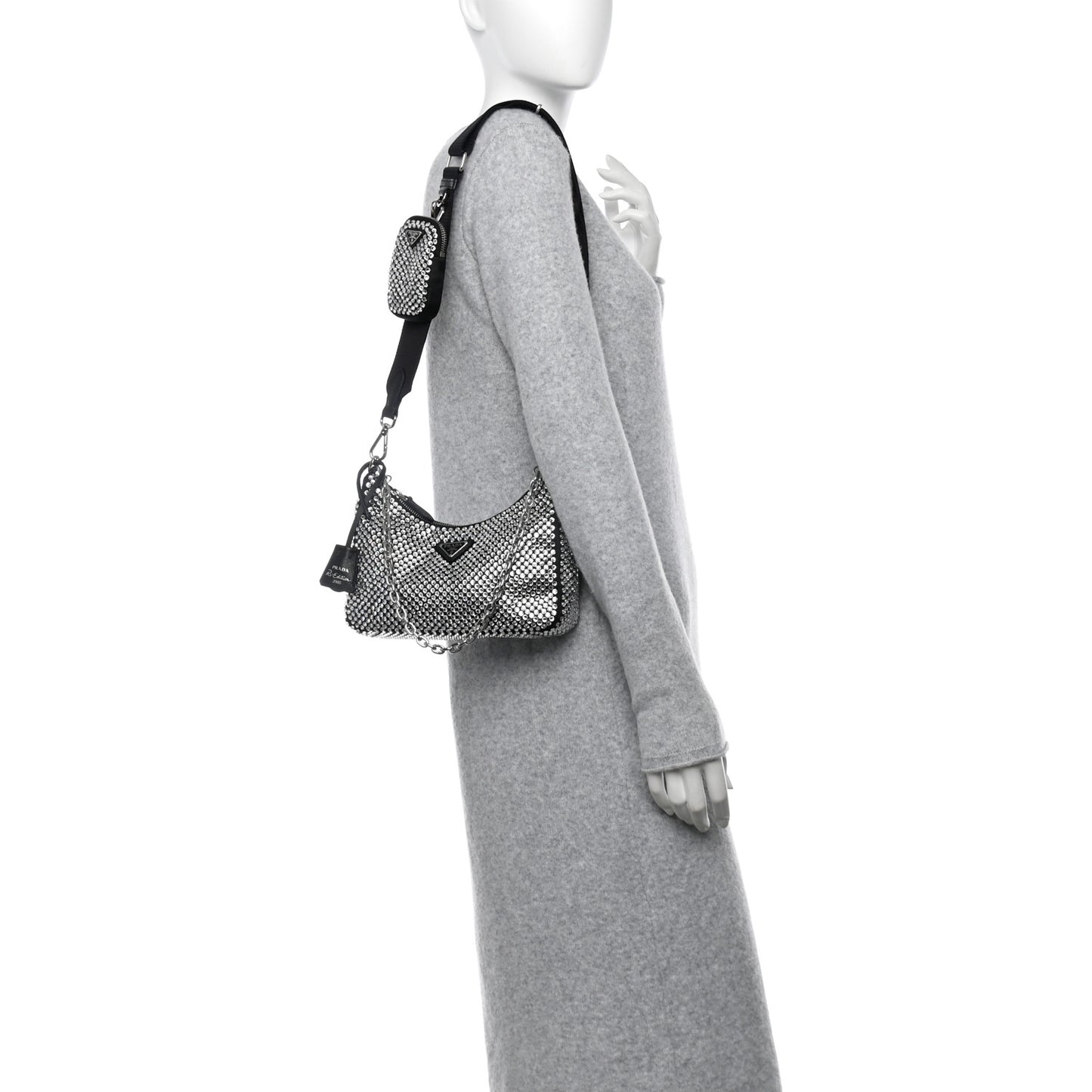 Satin Crystal Re-Edition 2005 Shoulder Bag Cristal
