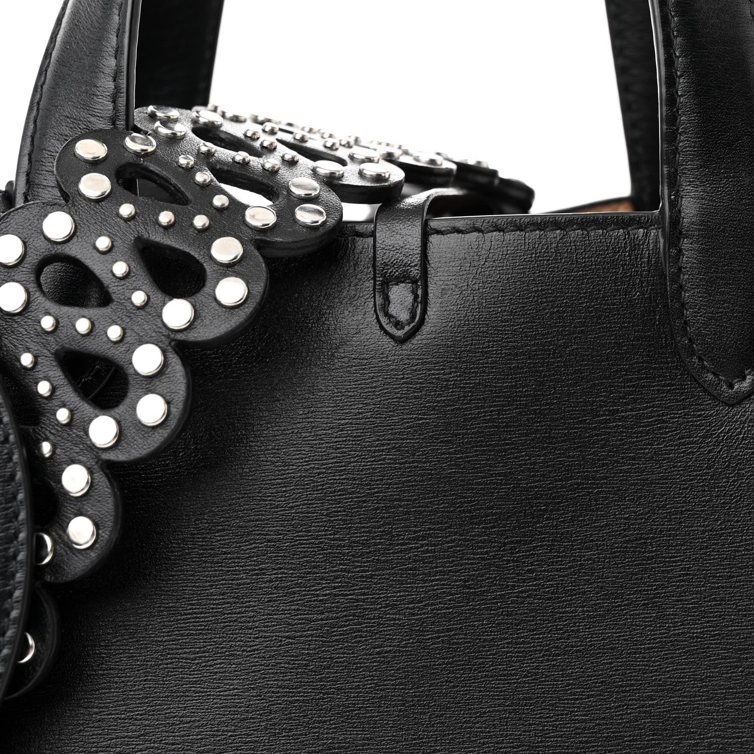 Alaia Calfskin Clou Etoile Strap Mina 25 Bag Black 9 of 13