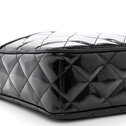 Chanel Patent Quilted Tassel Camera Case Black 9 of 11