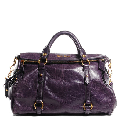 Miu Miu Vitello Lux Large Bow Bag Viola 1 of 10