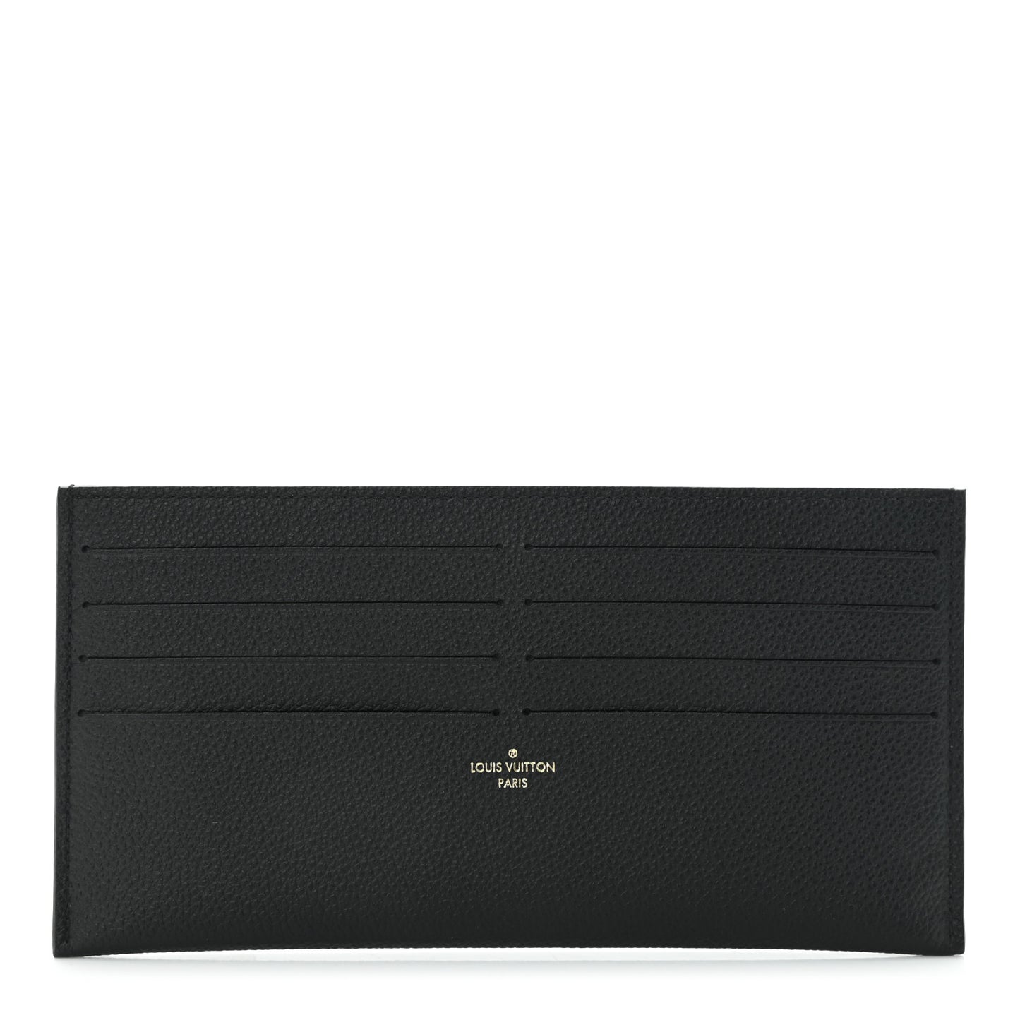 Calfskin Felicie Chain Wallet Card Holder Insert Black