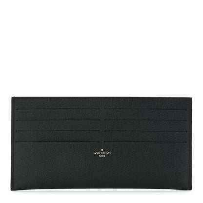 Louis Vuitton Calfskin Felicie Chain Wallet Card Holder Insert Black 1 of 8