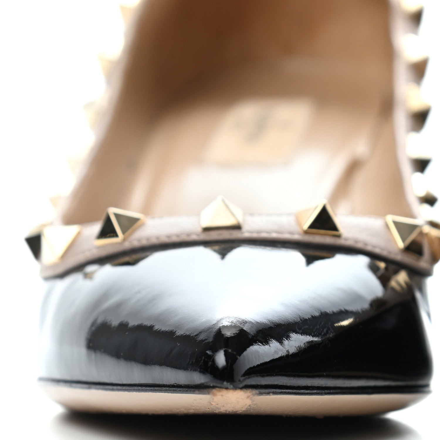 Valentino Garavani Patent Rockstud 70mm Wedges 37 Black Poudre 13 of 13