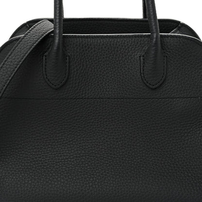 The Row Grained Calfskin Soft Margaux 10 Bag Black 7 of 9
