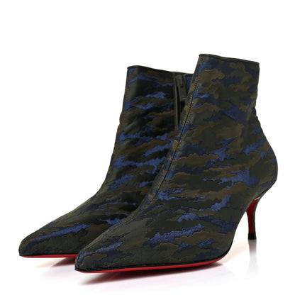 Christian Louboutin Jacquard Camoloubi So Kate Booty 55 Ankle Boots 37.5 Vosges 3 of 7