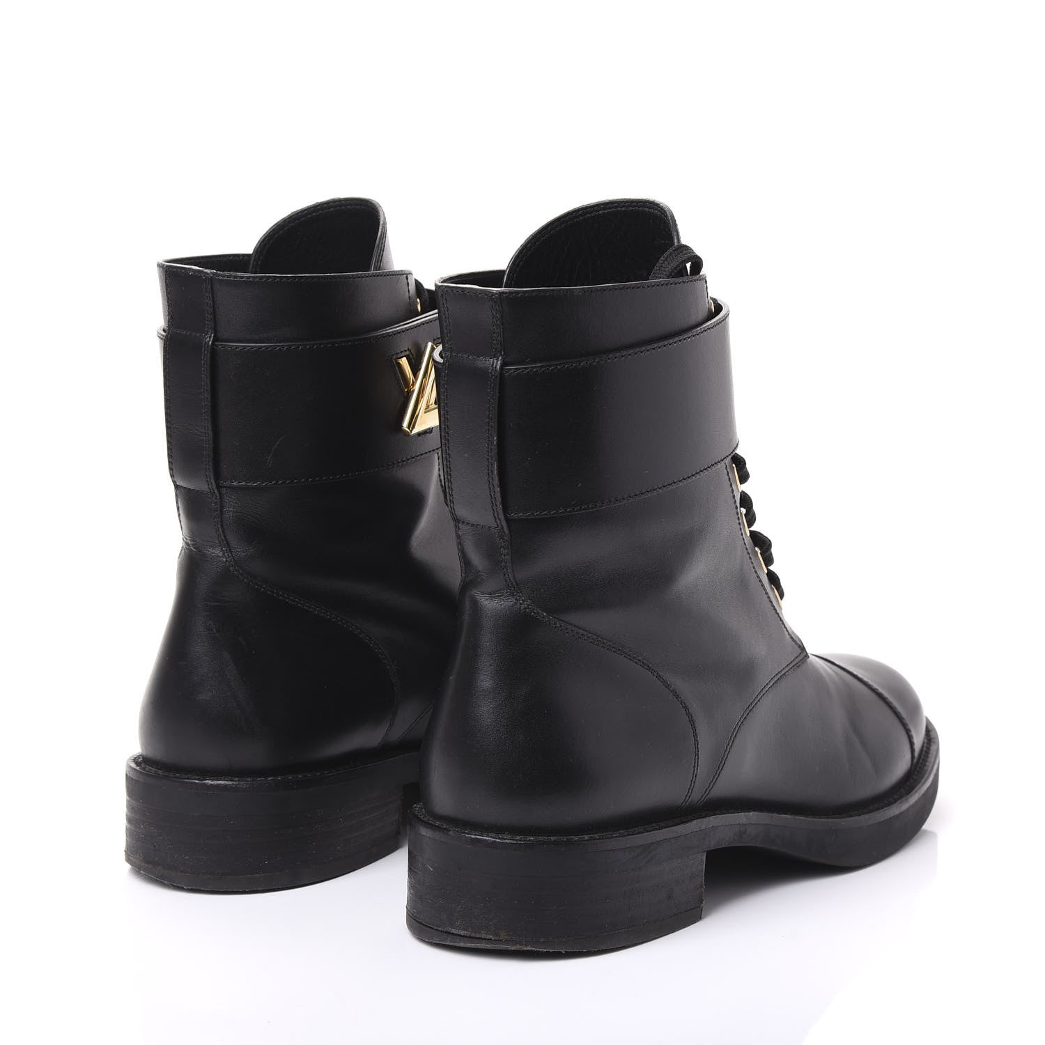 Louis Vuitton Calfskin Wonderland Ranger Boots 40 Black 4 of 8