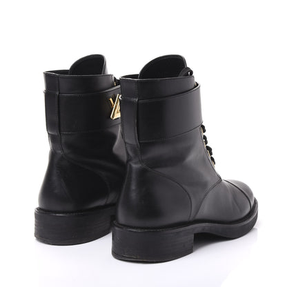 Louis Vuitton Calfskin Wonderland Ranger Boots 40 Black 4 of 8
