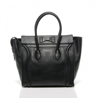 Celine Drummed Leather Micro Luggage Bag Black 7 of 8