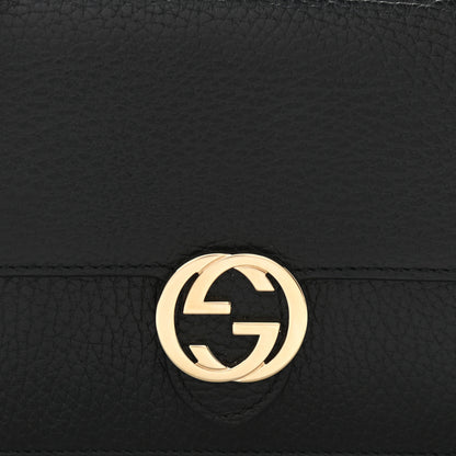 Gucci Dollar Calfskin Interlocking G Chain Wallet Black 8 of 10