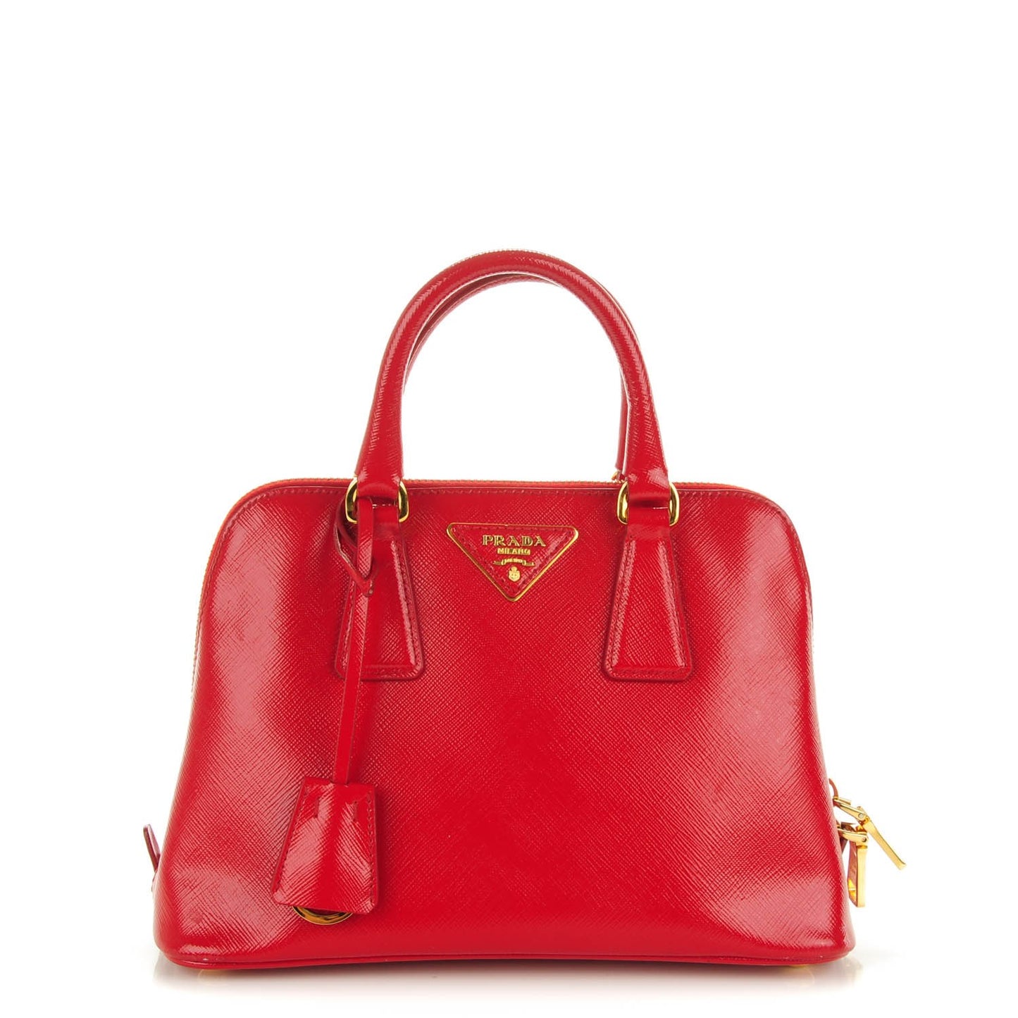 Saffiano Vernice Mini Promenade Tote Rosso
