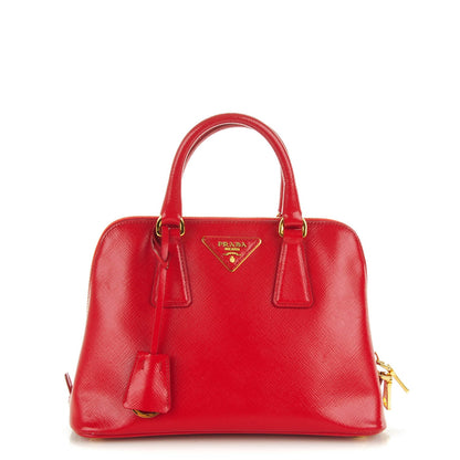 Prada Saffiano Vernice Mini Promenade Tote Rosso 1 of 12