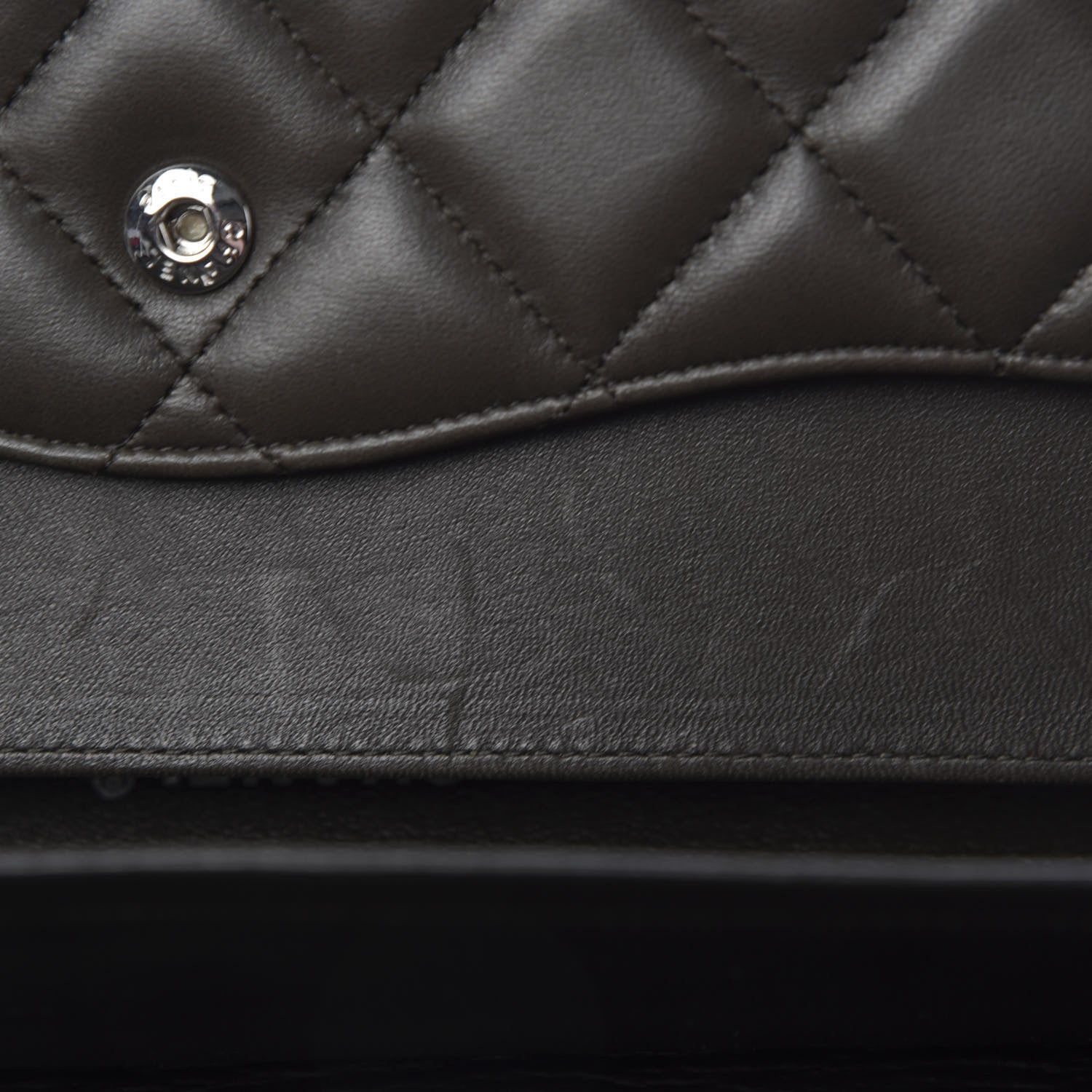 Chanel Lambskin Quilted Jumbo Tri-Color Double Flap Burgundy 13 of 14