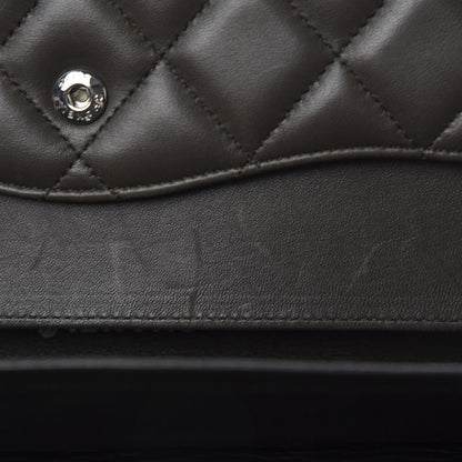 Chanel Lambskin Quilted Jumbo Tri-Color Double Flap Burgundy 13 of 14