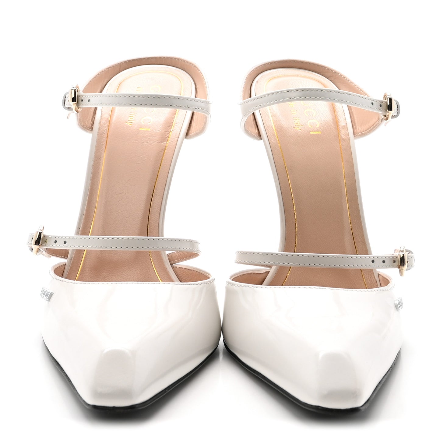 Regent Calfskin Wedge Mules 37 White