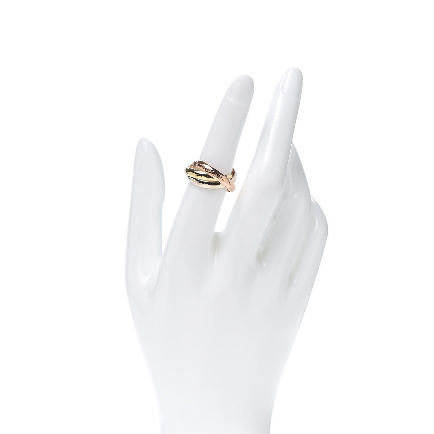 18K Pink Yellow White Gold Classic Les Must De Cartier Trinity Ring 54 6.75