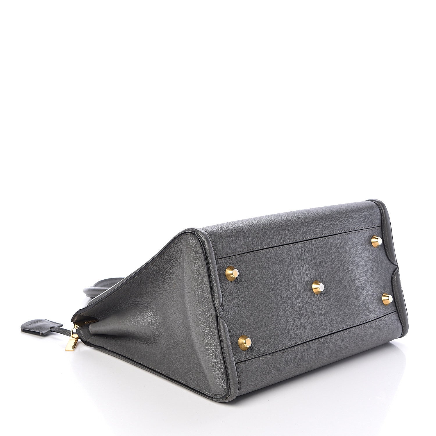 Alexander McQueen Pebbled Calfskin Zip Up Heroine Tote Dark Grey 4 of 11