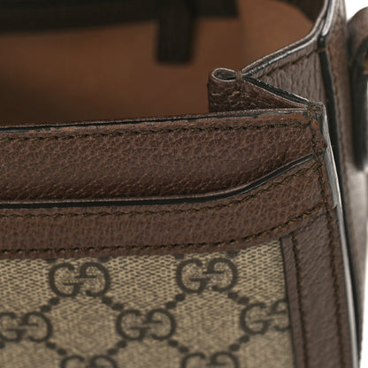 Gucci GG Supreme Monogram Web Small Ophidia Flap Messenger Bag Brown 11 of 13