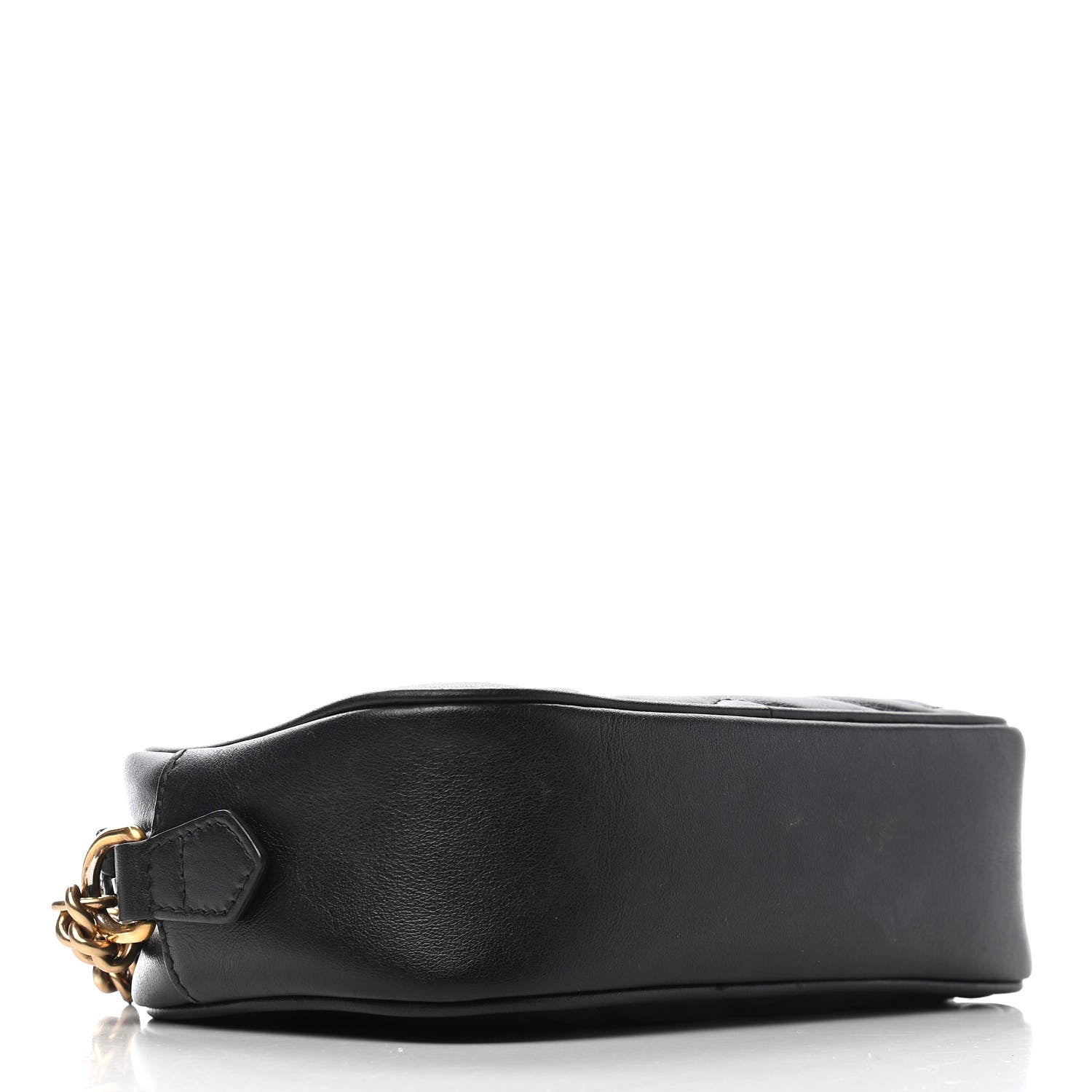 Gucci Calfskin Matelasse Mini GG Marmont Chain Shoulder Bag Black 4 of 9