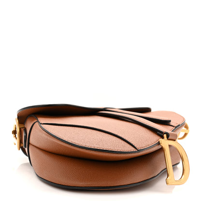 Christian Dior Grained Calfskin Saddle Bag Camello 4 of 10