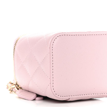 Chanel Caviar Quilted Mini Vanity Case With Chain Light Pink 8 of 9