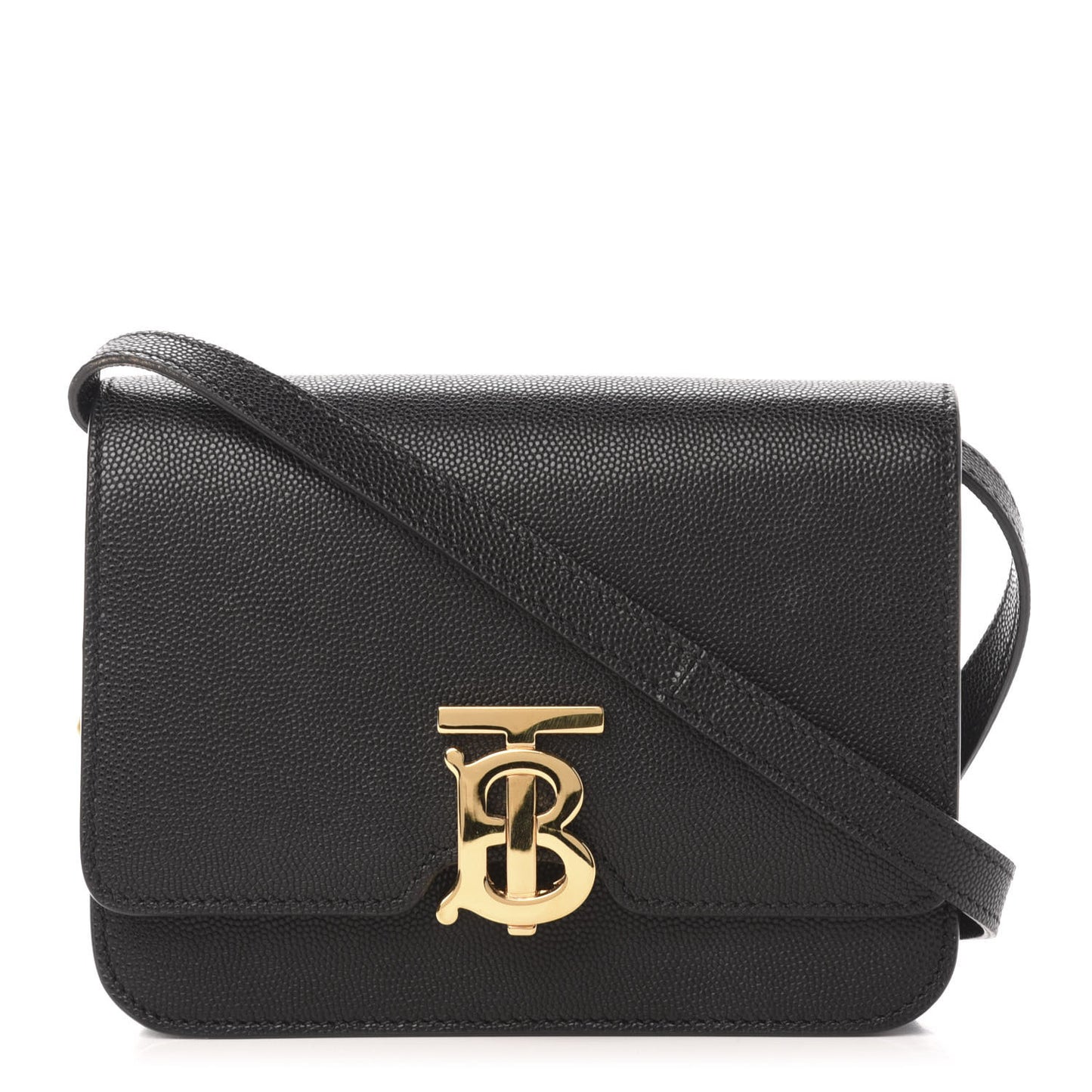Grained Calfskin Mini TB Bag Black