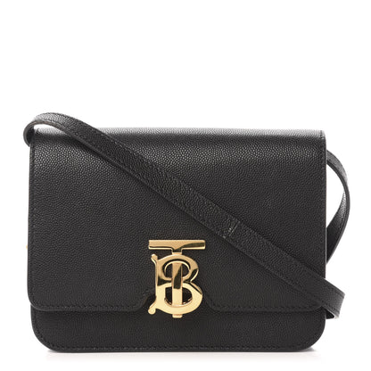 Burberry Grained Calfskin Mini TB Bag Black 1 of 10