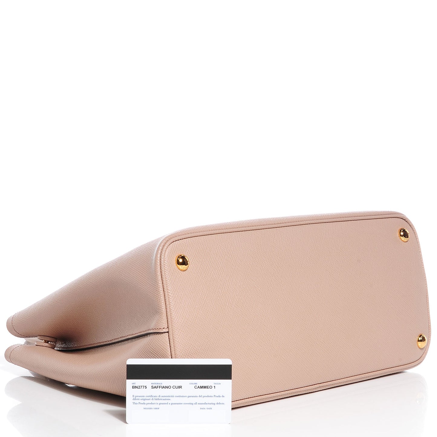 Saffiano Cuir Medium Double Bag Cammeo