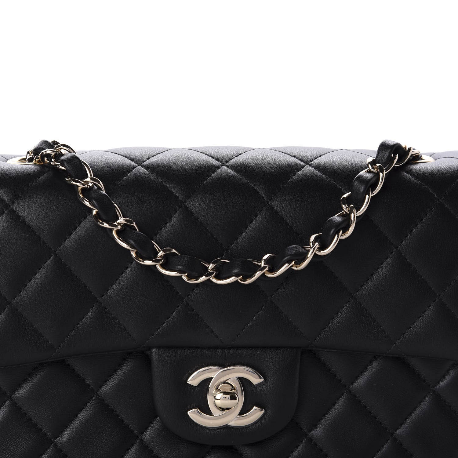 Chanel Lambskin Quilted Mini Rectangular Flap Black 10 of 11