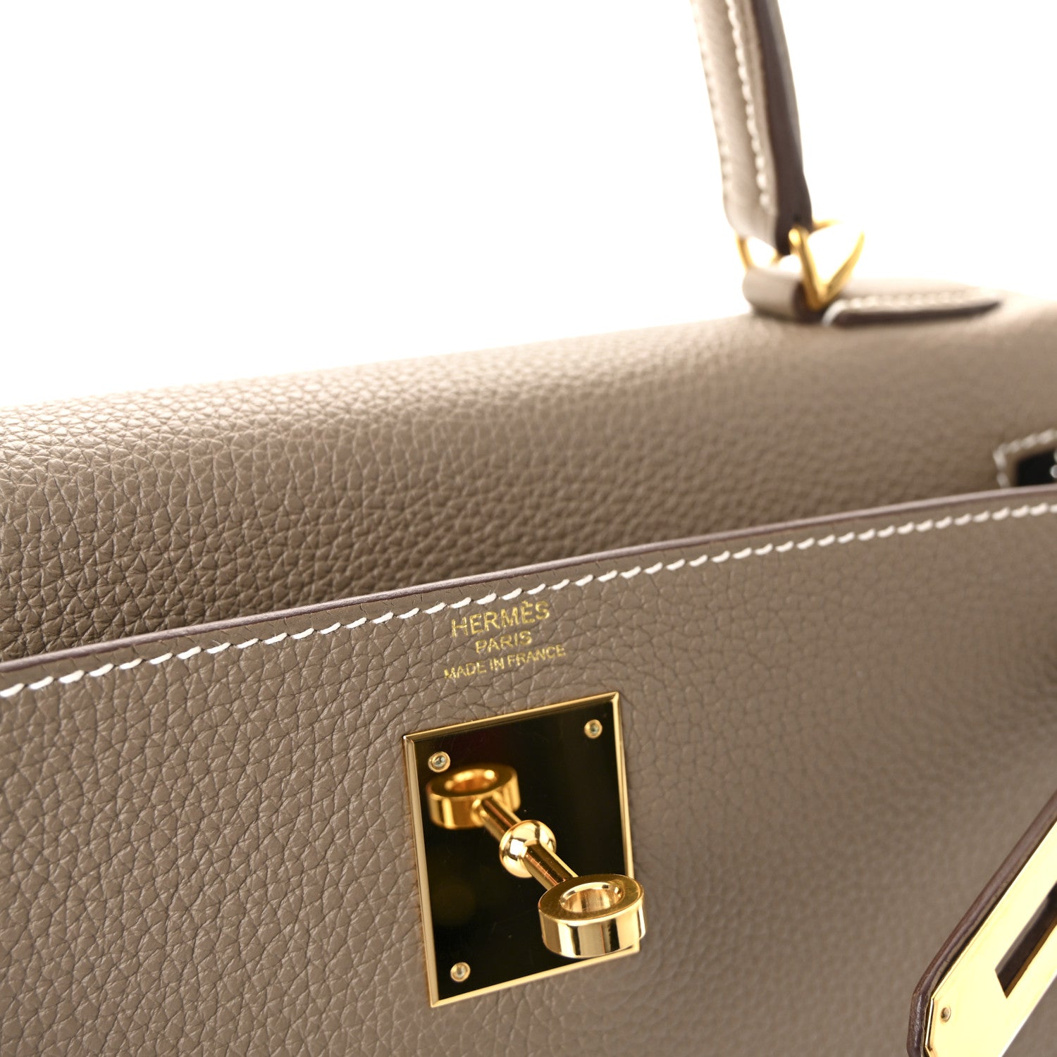 Hermes Togo Kelly Retourne 28 Etoupe 6 of 10