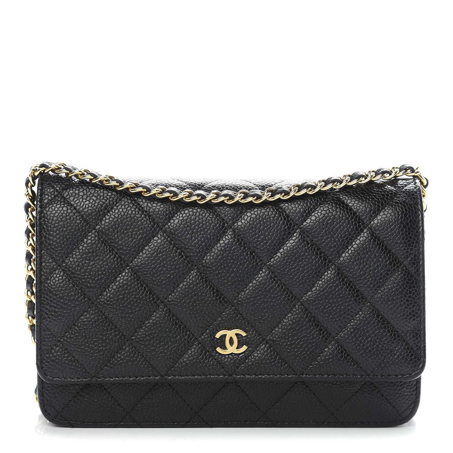 Chanel Caviar Quilted Wallet On Chain WOC Black 1 of 12