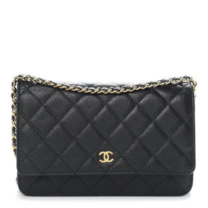 Chanel Caviar Quilted Wallet On Chain WOC Black 1 of 12