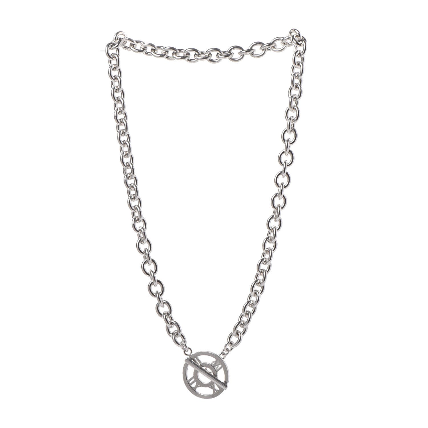Tiffany Sterling Silver Atlas Toggle Chain Necklace 3 of 5